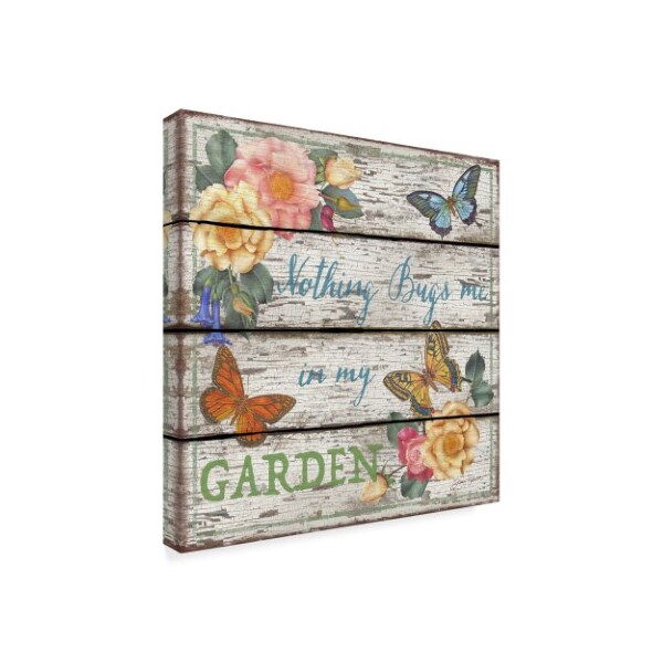 Jean Plout 'Country Garden Butterflies' Canvas Art,14x14